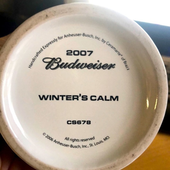 Vintage 2007 Budweiser stein “Winter’s Calm” Christmas Beer stein - Picture 2 of 3